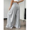 imageSweatyRocks Womens Wide Leg Pants Elastic High Waist Loose Athletic Sweatpants with PocketsGrey