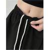imageSweatyRocks Womens Wide Leg Sweatpants Elastic High Waisted Jogger Pants with PocketsBlack
