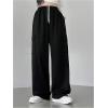 imageSweatyRocks Womens Wide Leg Sweatpants Elastic High Waisted Jogger Pants with PocketsBlack