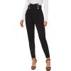 High Waisted Button Black