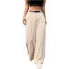 imageSweatyRocks Womens High Waist Work Pants Dressy Casual Wide Leg Flowy TrousersBeige