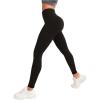 imageSweatyRocks Womens Letter Printed Leggings High Waisted Yoga Workout Slim Fit PantsBlack