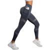 imageSweatyRocks Womens Mesh Leggings High Waist Tummy Control Butt Lift Yoga Pants with PocketsDark Grey