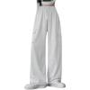 imageSweatyRocks Womens Wide Leg Sweatpants Elastic High Waisted Jogger Pants with PocketsLight Grey