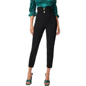 imageSweatyRocks Womens Casual Skinny Leggings Stretchy High Waisted Work PantsCrop Wide Waist Black