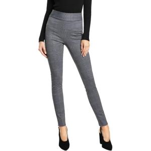 imageSweatyRocks Womens Casual Skinny Leggings Stretchy High Waisted Work PantsGrey