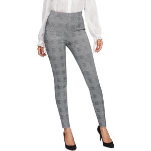 imageSweatyRocks Womens Casual Skinny Leggings Stretchy High Waisted Work PantsGrey Plaid