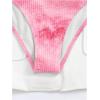 imageSweatyRocks Womens 2 Piece Bathing Suit Tie Dye Halter Triangle Bikini Set Tie Back SwimsuitLight Pink