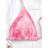 imageSweatyRocks Womens 2 Piece Bathing Suit Tie Dye Halter Triangle Bikini Set Tie Back SwimsuitLight Pink