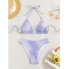 imageSweatyRocks Womens 2 Piece Bathing Suit Tie Dye Halter Triangle Bikini Set Tie Back SwimsuitLilac Purple