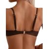 imageSweatyRocks Womens 2 Piece Bikini Set Spaghetti Strap High Cut Push Up Underwire SwimsuitCoffee Brown