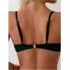 imageSweatyRocks Womens 2 Piece Bikini Set Spaghetti Strap High Cut Push Up Underwire SwimsuitGreen