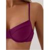imageSweatyRocks Womens 2 Piece Bikini Set Spaghetti Strap High Cut Push Up Underwire SwimsuitRed Violet