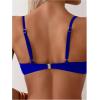 imageSweatyRocks Womens 2 Piece Bikini Set Spaghetti Strap High Cut Push Up Underwire SwimsuitRoyal Blue
