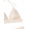 imageSweatyRocks Womens 2 Piece Bikini Set Tie Back Triangle Swimsuit High Waist Tummy Control SwimwearBeige