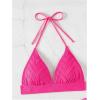 imageSweatyRocks Womens 2 Piece Bikini Set Tie Back Triangle Swimsuit High Waist Tummy Control SwimwearHot Pink