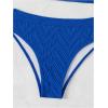 imageSweatyRocks Womens 2 Piece Bikini Set Tie Back Triangle Swimsuit High Waist Tummy Control SwimwearRoyal Blue