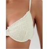 imageSweatyRocks Womens Bikini Sets for Women Textured Push Up Bathing Suits 2 Piece SwimsuitBeige