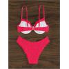 imageSweatyRocks Womens Bikini Sets for Women Textured Push Up Bathing Suits 2 Piece SwimsuitHot Pink