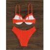 imageSweatyRocks Womens Bikini Sets for Women Textured Push Up Bathing Suits 2 Piece SwimsuitOrange