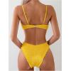 imageSweatyRocks Womens Bikini Sets for Women Textured Push Up Bathing Suits 2 Piece SwimsuitYellow