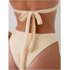 imageSweatyRocks Womens Two Piece Halter Swimsuit Tie Backless High Cut Bikini Sets BeachwearApricot