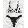 imageSweatyRocks Womens 2 Piece Swimsuit Zebra Stripe Push Up Bikini SetsBlack White