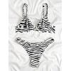 imageSweatyRocks Womens 2 Piece Swimsuit Zebra Stripe Push Up Bikini SetsBlack White