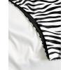 imageSweatyRocks Womens 2 Piece Swimsuit Zebra Stripe Push Up Bikini SetsBlack White