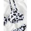 imageSweatyRocks Womens 2 Piece Swimsuit Zebra Stripe Push Up Bikini SetsBlack and White