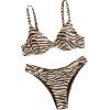 imageSweatyRocks Womens 2 Piece Swimsuit Zebra Stripe Push Up Bikini SetsMulticolor