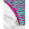 imageSweatyRocks Womens 2 Piece Swimsuit Zebra Stripe Push Up Bikini SetsPink and Green
