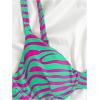 imageSweatyRocks Womens 2 Piece Swimsuit Zebra Stripe Push Up Bikini SetsPink and Green