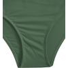 imageSweatyRocks Womens Bathing Suits Striped Criss Cross Bikini Set High Waisted SwimsuitsArmy Green