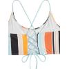 imageSweatyRocks Womens Bathing Suits Striped Criss Cross Bikini Set High Waisted SwimsuitsAzure