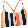 imageSweatyRocks Womens Bathing Suits Striped Criss Cross Bikini Set High Waisted SwimsuitsBlue Orange
