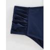 imageSweatyRocks Womens Bathing Suits Striped Criss Cross Bikini Set High Waisted SwimsuitsDark Blue