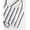 imageSweatyRocks Womens Bathing Suits Striped Criss Cross Bikini Set High Waisted SwimsuitsDark Green