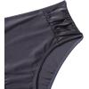imageSweatyRocks Womens Bathing Suits Striped Criss Cross Bikini Set High Waisted SwimsuitsDark Grey
