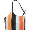 imageSweatyRocks Womens Bathing Suits Striped Criss Cross Bikini Set High Waisted SwimsuitsMulticoloured