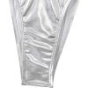 imageSweatyRocks Womens Metallic Halter Top Two Piece Swimsuit Lace Up Triangle Bikini Bathing SuitSilver