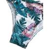 imageSweatyRocks Womens Sexy Bathing Suit Floral Print Cross Back Bikini Set SwimsuitsGreen White