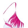 imageSweatyRocks Womens Sexy Bathing Suit Floral Print Cross Back Bikini Set SwimsuitsHot Pink and White