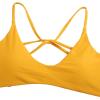 imageSweatyRocks Womens Sexy Bathing Suit Floral Print Cross Back Bikini Set SwimsuitsLight Yellow