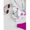 imageSweatyRocks Womens Sexy Bathing Suit Floral Print Cross Back Bikini Set SwimsuitsPurple and White