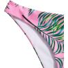 imageSweatyRocks Womens Sexy Bathing Suit Floral Print Cross Back Bikini Set SwimsuitsTropical Pink