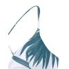 imageSweatyRocks Womens Sexy Bathing Suit Floral Print Cross Back Bikini Set SwimsuitsWhite Dusty Blue