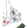 imageSweatyRocks Womens Sexy Bathing Suit Floral Print Cross Back Bikini Set SwimsuitsWhite Green