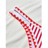 imageSweatyRocks Womens Striped Halter Triangle Bikini Sets High Cut Two Piece Bathing SuitMulticolor