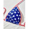 imageSweatyRocks Womens Striped Halter Triangle Bikini Sets High Cut Two Piece Bathing SuitMulticolor